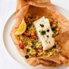 Steamed Fish with Couscous Parcels