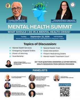 Clerk Mariyana Spyropoulos Hosts Third Mental Health Summit at Maywood Courthouse