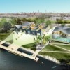 El Alcalde, el Distrito de Parques de Chicago y el Concejal Solís Ponen la Primera Piedra de la Casa-Bote de Bridgeport